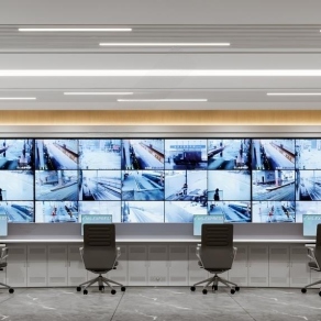 现代监控室3D模型下载